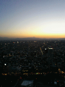 カップリングパーティの会場から見えた風景